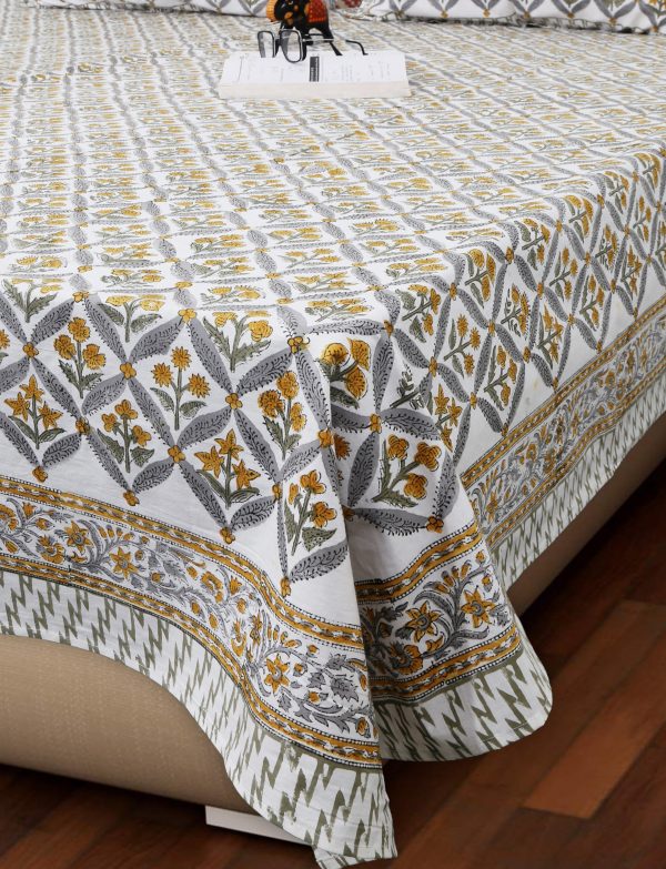 Hand Block Printed Cotton 210TC Bedsheet